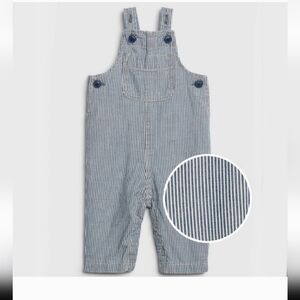 GAP BABY Baby Railroad Blue Stripe Overalls Soft Cotton